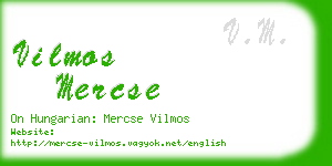 vilmos mercse business card